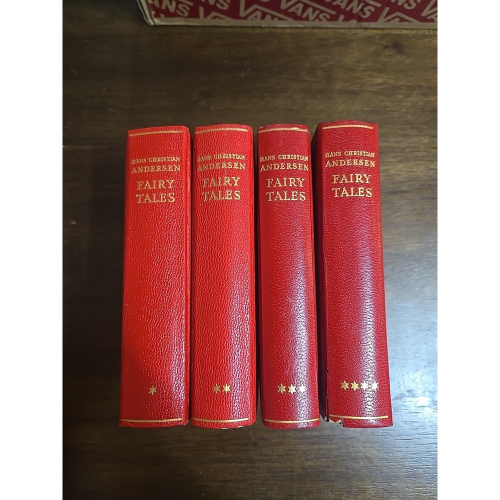 Vintage Hans Christian Andersen Fairy Tales 4 Vol Set Flenssted Denmark 1950s